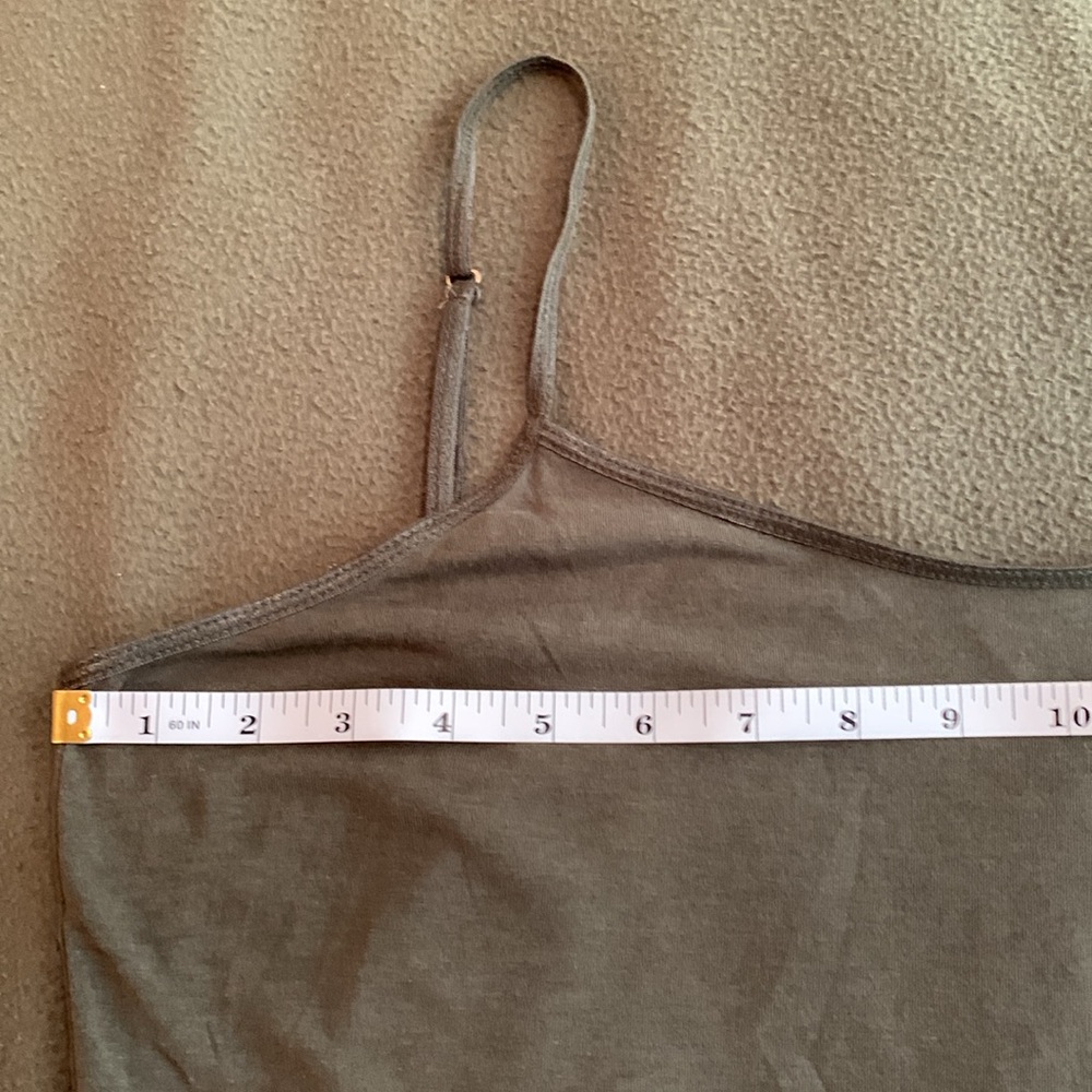 a.n.a army green tank top. Adjustable straps. Size Large - Picture 6 of 9